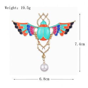 Nueva aleación goteo escarabajo perla insecto Collar broche Pin bufanda hebilla hombres y mujeres - Product Image 2