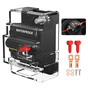 Disjoncteur série 2260 60A 12V à 48V CC étanche avec couvercle transparent, interrupteur à fusible réinitialisable en ligne pour bateau et marine - Product Image 1