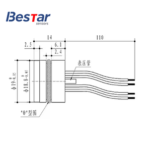 19mm Piezoresistive <b>Diffused</b> Sensor 60MPa I2C Output Oil-filled Sensor Core Body for Drilling - Product Image 6