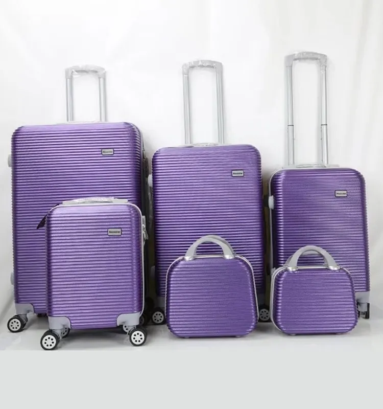 Reizen Trolley Bagage Tas Waterdichte Harde Shell Intrekbare Koffer 6 Stuks Set