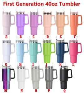 Doubled Walled Stainless Steel White Sublimation and Color <strong>Colated</strong> 40oz Tumbler With Handle - Product Image 5