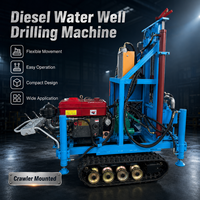 Foreuse à chenilles diesel portable de 200 m pour puits d'eau, machine de forage de 200 mm à 350 mm de diamètre pour projets de puits profonds