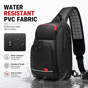 Sac bandoulière pour homme personnalisé avec logo d'usine, compartiment pour tablette <span class=keywords><strong>de</strong></span> 9,7 pouces, sangle rembourrée épaisse <span class=keywords><strong>et</strong></span> matériau PVC résistant à l'eau - Product Image 5
