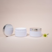 Pot de rangement transparent personnalisable avec couvercle transparent, pot en plastique PET vide de haute qualité, cosmétique, personnalisation de la couleur et du logo