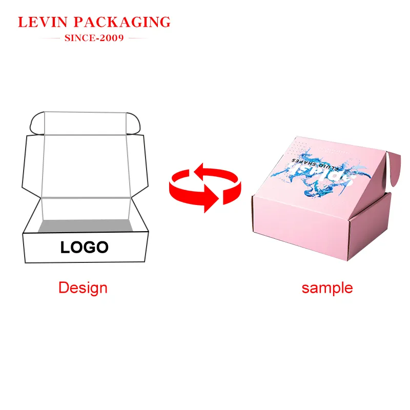 환경 공장 도매 사용자 정의 작은 로고 컬러 인쇄 배송 종이 상자 포장 Bxes 비즈니스