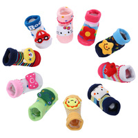 Chaussettes pour bébés fille, chaussons thermiques en coton doux, chaussettes pour nouveau-né, imprimé animaux de dessins animés, antidérapantes, nouvelle collection automne hiver