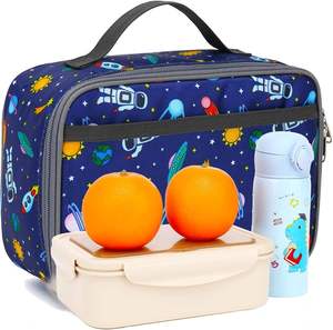 Boîte à lunch pour enfants Sac souple isotherme Mini Cooler Back to School Thermal Meal Tote Kit for Girls Boys Astronaut - Product Image 4