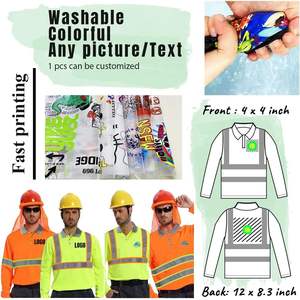 YOWESHOP, polos de entrenamiento de manga larga de alta visibilidad, tiras reflectantes, camiseta de seguridad, diseño personalizable, ropa de trabajo de estilo amarillo neón - Product Image 4