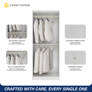 Tủ quần áo bằng thép 2 cửa cao cấp tủ quần áo nội thất phòng ngủ có thể tùy chỉnh phù hợp với tủ quần áo phòng ngủ và đồ nội thất phòng khách - Product Image 5
