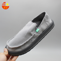 Prix d'usine Mocassins en toile pour hommes à bords effilochés, respirants, légers, à semelle plate, décontractés, sans lacets, pour la marche