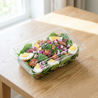 Boîte alimentaire en plastique avec couvercle pour l'emballage de produits frais, légumes, fruits et salades