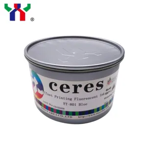 YY-801 Offsetdruck Fluor zierende Tinte, Bule Farbe, hochwertig, 1kg/Dose