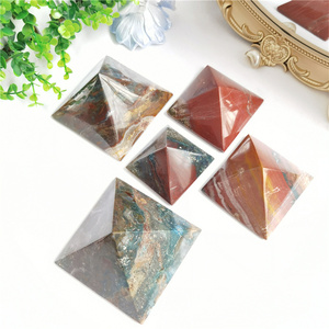 Bán Buôn Chữa Bệnh Đầy Màu Sắc Tinh Thể Tự Nhiên Thạch Anh Mặt Đại Dương Jasper Kim Tự Tháp - Product Image 3