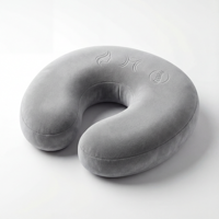 Oreiller de voyage ergonomique en mousse à mémoire de forme en forme de U, coussin doux et confortable en éponge de cellulose écologique pour la sieste et le soutien