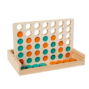 Jeu de société en bois créatif pour enfants : entraînement à <span class=keywords><strong>la</strong></span> pensée logique, jeu de quatre à <span class=keywords><strong>la</strong></span> suite, jouets éducatifs en bois pour enfants - Product Image 1