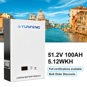 <span class=keywords><strong>Batterie</strong></span> de stockage d'énergie domestique murale LiFePO4 évolutrice 51,2 V 100 Ah avec garantie de 5 ans, <span class=keywords><strong>batterie</strong></span> solaire au lithium pour usage résidentiel - Product Image 1