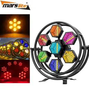 Đèn Portman 7x60w ấm Trắng + RGB Retro ánh sáng sân khấu DMX nguyên tử cổ điển hiệu ứng Halogen sự kiện Retro DJ ánh sáng