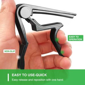 Capo de Guitarra Metálico con Almohadilla de Silicona, Pinza Portátil para Instrumentos de Cuerda, para Guitarra Acústica y Eléctrica - Product Image 5