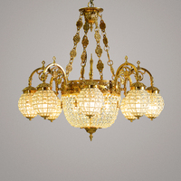 Slobby Meubles Finition Lampara Lustre Or ou Dewax Cuivre LED Verre 19ème Siècle Louis De Luxe OEM ODM Service 90 Moderne