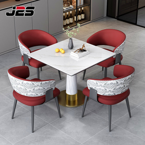 Ensemble de mobilier de restaurant commercial J2S avec chaises rembourrées modernes et tables rondes pour les projets de design de salons d'accueil - Product Image 3