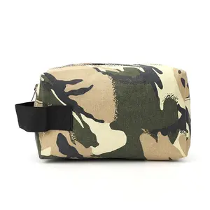 AZB011 Cosmetiquera Neue Design Wc Organizer Taschen Camouflage Gedruckt Leinwand Zipper Kosmetik Tasche Großhandel Kosmetik Tasche Pouch