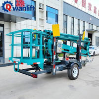 Dieselbetriebene Anhänger-Hubarbeitsbühne Kleine Hydraulische Hebebühne Skylift Bau-Arbeitsbühne