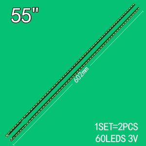 แถบแบ็คไลท์ LED สำหรับ LG 55 นิ้ว 60led ขอบสีเขียว 55" V15.5 ART3 UD 6916L-2318A 6916L-2319A LG55UH6150 55UH6450 - Product Image 2