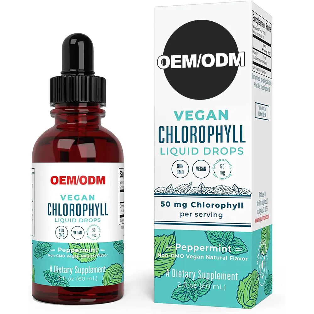 OEM/ODM kilo kaybı sağlık detoks temizlemek bağışıklık enerji desteği Deodorant bitkisel özü 16 oz şişe sıvı klorofil damla