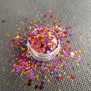 BULK Glitter PET materials for Body Art Nails cosmetic decoration