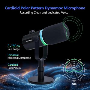 Feelworld PM1 Microphone với thời gian thực giám sát, OEM bao bì, dễ dàng điều khiển âm lượng, lý tưởng cho người mới bắt đầu - Product Image 4