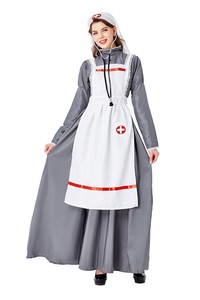 2026 Groothandel Cosplay Dokter en Verpleegster Kostuums Middeleeuwse Europese Vintage Verpleegsterjurken Dames Lange Rokken - Product Image 5