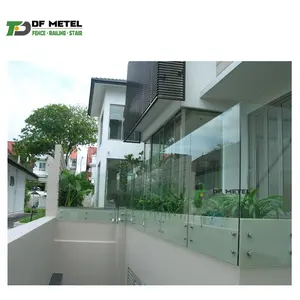 DF Wood Mounted Polish Stainless Steel Glass Standoff Glass Rail Standoff Fitting Wrench Railing L Railing Design