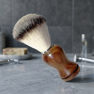 Pinceau à raser professionnel ASAP Brand Premium en nylon, modèle ABP-1531, manche en bois, outils de toilettage pour barbier. - Product Image 3
