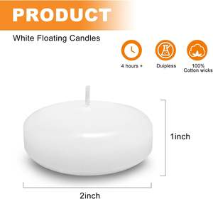 オーシャイン卸売カスタム4時間パラフィンワックスフローティングキャンドル2インチブージフロタンテフローティングウォーターキャンドルウェディングデコレーション - Product Image 2