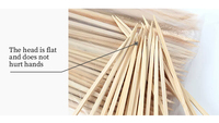 Brochettes de viande en bambou plates en gros, 9 cm, 15 cm, brochettes jetables en bambou Teppo