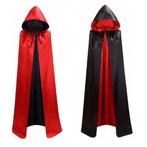 Cape de super-héros pour adulte à double face et deux couleurs avec chapeau, longueur de 59 pouces - Product Image 1