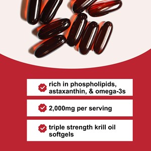 Gélules d'huile de krill OEM riches en phospholipides, astaxanthine et oméga-3, favorisent la santé du cerveau et la mobilité des articulations - Product Image 3