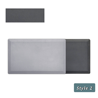 Tapis PVC Anti-Fatigue à Texture Subtile et Confort Supérieur, Placages Bois, Antidérapant, Imperméable, Épaisseur 19mm, S'intègre à Toute Cuisine ou Bureau