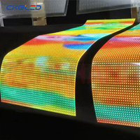 Pantalla LED Transparente Flexible para Interiores, Panel de Película de Cristal Adhesiva, Pantalla LED Digital Transparente Flexible