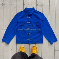 Veste de travail en toile sergé de canard personnalisée pour hommes – Qualité supérieure, décontractée, pour l'extérieur, avec fermeture à crochet, style marin, veste de travail type tankers