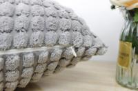 Housses de siège et oreillers pour hôtels, gris clair, motif granulaire, en velours côtelé, housses de coussin, textile de maison, taie d'oreiller pour lit