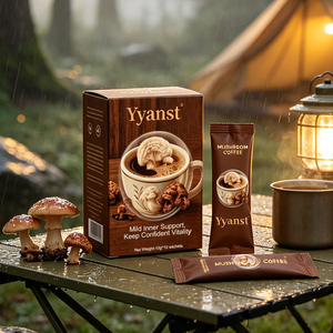 กาแฟเห็ดหลินจือธรรมชาติสูตรอ่อนโยน 10 กรัม*10 ซอง บรรจุกล่องกระดาษลายไม้ สำหรับใช้ที่บ้าน เดินทาง บำรุงร่างกายประจำวัน รับผลิตแบบ OEM แบรนด์ส่วนตัว - Product Image 3