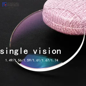 Hongchen Optische Lenzen 1.74 Eenzicht Asferische Uv400 Emi Brillenbril Lenzen Met Anti-Stralingscoatings