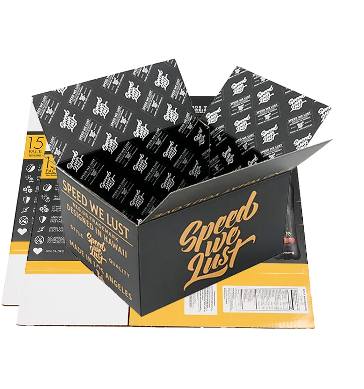 Fabricant de carton avec logo personnalisé carton ondulé boîte postale carton de livraison boîte d'emballage noire d'expédition