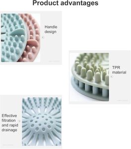 Filtro de desagüe de silicona duradero y ecológico para ducha, baño y cocina, atrapa cabellos, herramienta de limpieza doméstica, ¡el más vendido! - Product Image 5