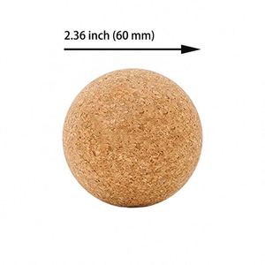 Rouleau de massage de yoga durable avec logo personnalisé, balle anti-stress en liège naturel pour cadeaux d'entreprise - Product Image 2