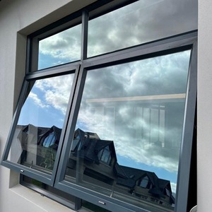 Fenêtres en aluminium à rupture de pont thermique, <span class=keywords><strong>double</strong></span> <span class=keywords><strong>vitrage</strong></span>, économie d'énergie, fenêtres à battants inclinables, cadre en aluminium thermolaqué RAL - Product Image 1