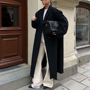 Manteau en cachemire sur mesure, nouvelle arrivée, pour femmes, coupe ample, à simple boutonnage, trench-coat en laine pour femmes - Product Image 1