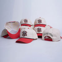 Casquette de baseball en coton personnalisée à 5 panneaux, style structure, avec logo brodé 3D, pour homme, modèle Goras, avec corde, pour le golf