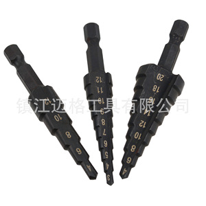 Hexagonal Shank Straight Flute <b>Step</b> Drill Bit 4 6 8 10 12 14 16 18 20 22 24 26 28 30 32mm Black Oxide Metal Drilling - Product Image 4
